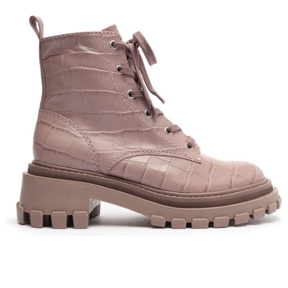 SCHUTZ Orly Combat Boot Sweet Lilac size 7.5 B NWB - Picture 4 of 12